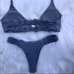 Light Blue Thong Two Piece Bikini